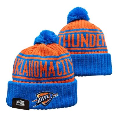 Oklahoma City Thunder Cuffed Knit Hat with Pom