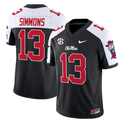 Ole Miss Rebels 2025 Vapor Limited Jersey - Black Alternate Austin Simmons
