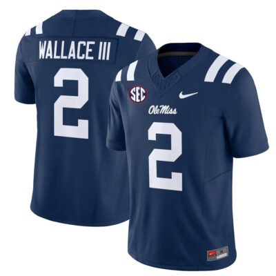 Ole Miss Rebels 2025 Vapor Limited Jersey - Navy Harrison Wallace III