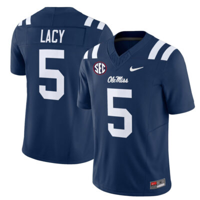 Ole Miss Rebels 2025 Vapor Limited Jersey - Navy Kewan Lacy