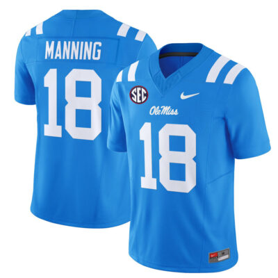 Ole Miss Rebels 2025 Vapor Limited Jersey - Powder Blue Archie Manning