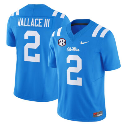 Ole Miss Rebels 2025 Vapor Limited Jersey - Powder Blue Harrison Wallace III