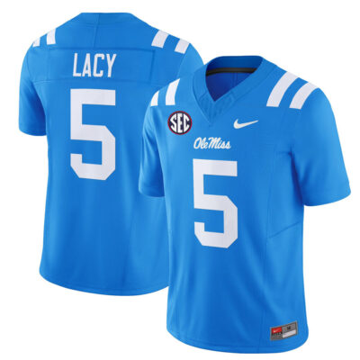 Ole Miss Rebels 2025 Vapor Limited Jersey - Powder Blue Kewan Lacy