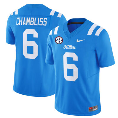 Ole Miss Rebels 2025 Vapor Limited Jersey - Powder Blue Trinidad Chambliss