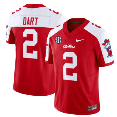 Ole Miss Rebels 2025 Vapor Limited Jersey - Red Alternate Jaxson Dart