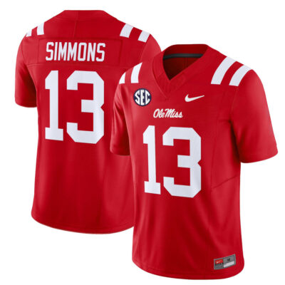 Ole Miss Rebels 2025 Vapor Limited Jersey - Red Austin Simmons