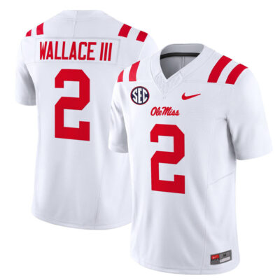 Ole Miss Rebels 2025 Vapor Limited Jersey - White Harrison Wallace III