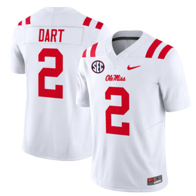 Ole Miss Rebels 2025 Vapor Limited Jersey - White Jaxson Dart
