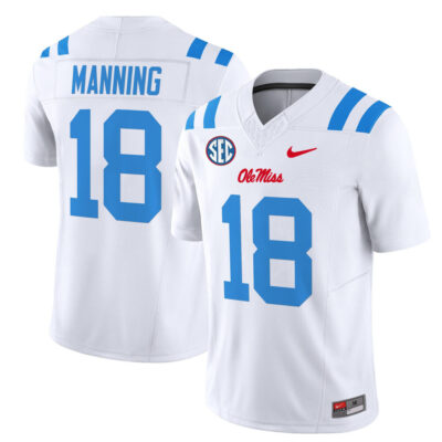 Ole Miss Rebels 2025 Vapor Limited Jersey - White Limited Archie Manning