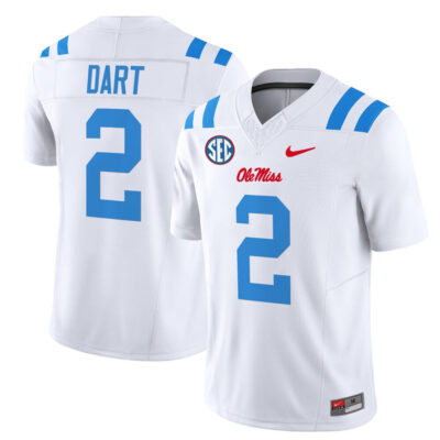 Ole Miss Rebels 2025 Vapor Limited Jersey - White Limited Jaxson Dart