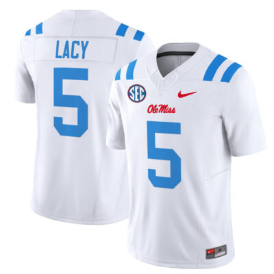 Ole Miss Rebels 2025 Vapor Limited Jersey - White Limited Kewan Lacy