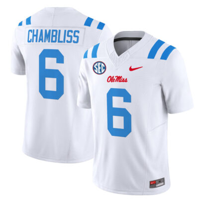 Ole Miss Rebels 2025 Vapor Limited Jersey - White Limited Trinidad Chambliss