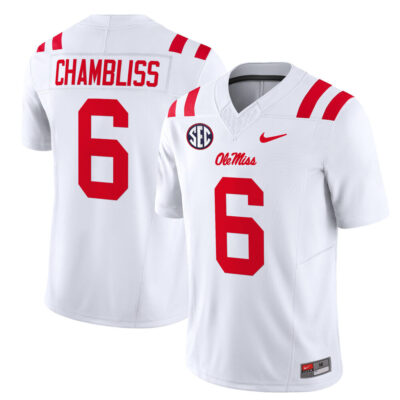Ole Miss Rebels 2025 Vapor Limited Jersey - White Trinidad Chambliss