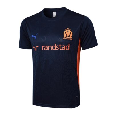 Alternative view of Olympique Marseille 2024 2025 Dark Blue Soccer Jersey Shorts Set