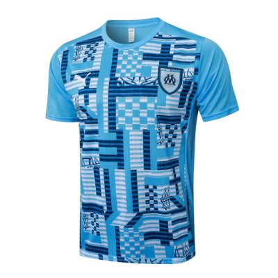 Alternative view of Olympique Marseille 2024 2025 Sky Blue Soccer Jersey Shorts Set