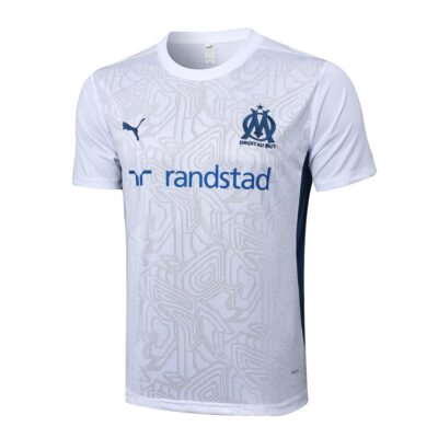 Alternative view of Olympique Marseille 2024 2025 White Soccer Jersey Shorts Set