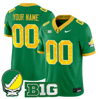 Oregon Ducks 2025 "Grateful Ducks" Vapor Limited Custom Jersey - Green