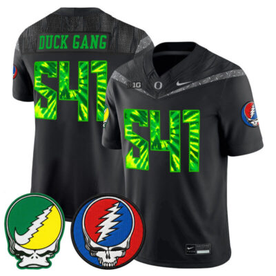 Oregon Ducks 2025 'Grateful Ducks x Grateful Dead' Vapor Limited Jersey - Black / Duck Gang 541