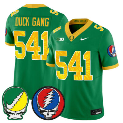 Oregon Ducks 2025 'Grateful Ducks x Grateful Dead' Vapor Limited Jersey - Green / Duck Gang 541