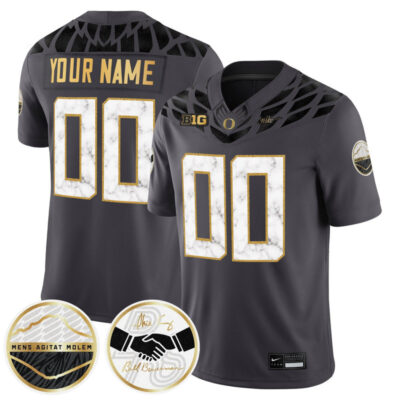 Oregon Ducks 'Shoe Duck' Honoring Phil Knight Vapor Limited Custom Jersey - Anthracite
