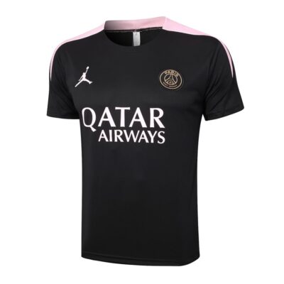 Alternative view of PSG 2024 2025 Black Pink Soccer Jersey Shorts Set