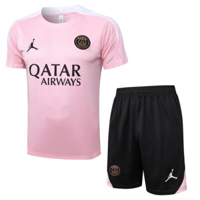 PSG 2024 2025 Light Pink Soccer Jersey Shorts Set
