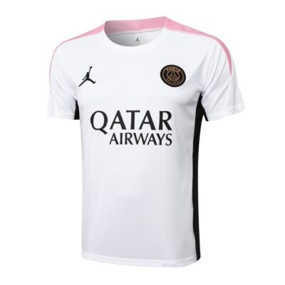 Alternative view of PSG 2024 2025 White Pink Soccer Jersey Shorts Set