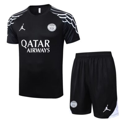 PSG 2025 2026 Black Night Soccer Jersey Shorts Set