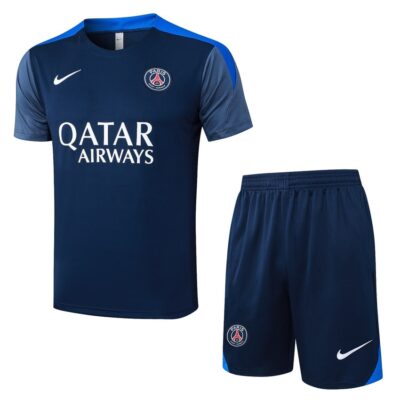PSG 2025 2026 Dark Blue Soccer Jersey Shorts Set