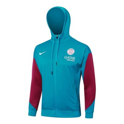 Alternative view of PSG Hooded Tracksuit 2024 2025 Sky Blue Red Sweatshirt