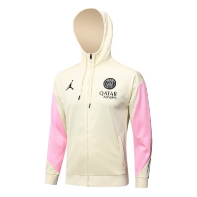 Alternative view of PSG Hooded Tracksuit Sweatshirt 2024 2025 Beige Pink