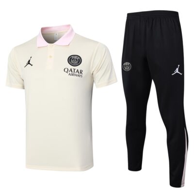 PSG Polo + Pants 2024 2025 Beige Training Tracksuit