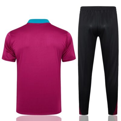 PSG Polo + Pants Training Tracksuit 2024 2025 Pink - Image 4