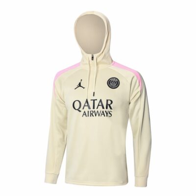Alternative view of PSG Sweatshirt 2024 2025 Beige Hooded Tracksuit