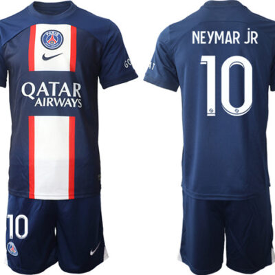 Paris Saint-Germain #10 Neymar Jr 2023 Navy Home Soccer Jersey Suit