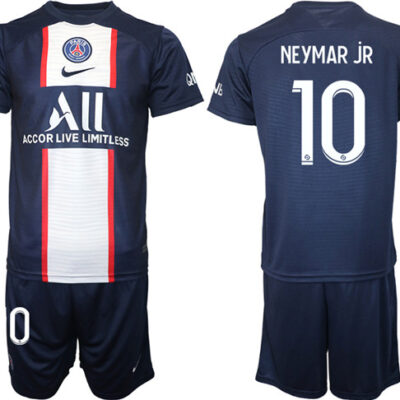 Paris Saint-Germain #10 Neymar Jr 2023 Navy Home Soccer Jersey Suit
