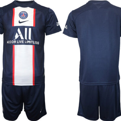 Paris Saint-Germain Blank 2023 Navy Home Soccer Jersey Suit