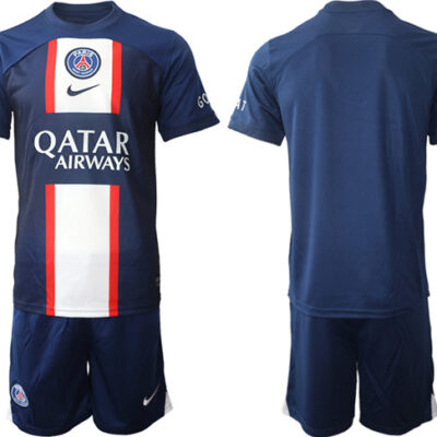 Paris Saint-Germain Blank 2023 Navy Home Soccer Jersey Suit