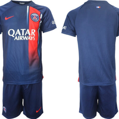 Paris Saint-Germain Custom 2023/24 Navy Home Soccer Jersey Suit