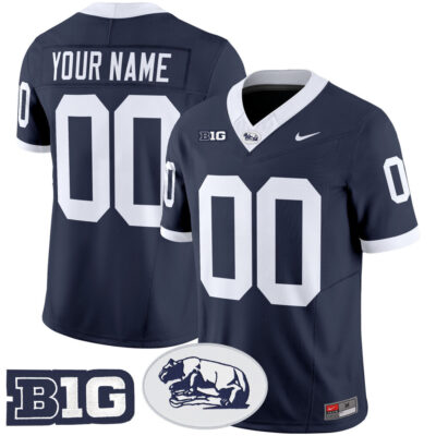 Penn State Nittany Lions Throwback Vapor Limited Custom Jersey - Navy