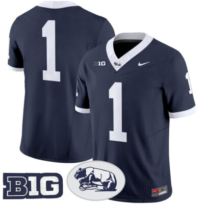 Penn State Nittany Lions Throwback Vapor Limited Jersey - Navy #1 Team