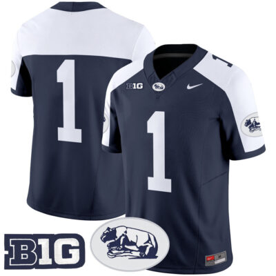 Penn State Nittany Lions Throwback Vapor Limited Jersey - Navy Alternate #1 Team