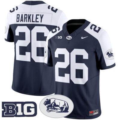 Penn State Nittany Lions Throwback Vapor Limited Jersey - Navy Alternate Saquon Barkley
