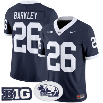 Penn State Nittany Lions Throwback Vapor Limited Jersey - Navy Saquon Barkley