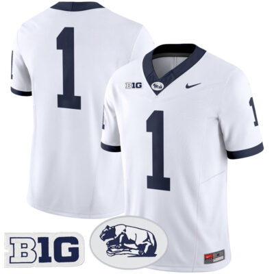 Penn State Nittany Lions Throwback Vapor Limited Jersey - White #1 Team