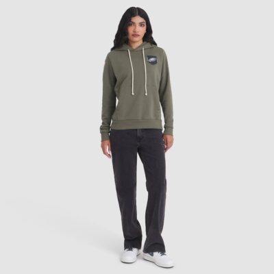 Philadelphia Eagles Women's 2025 Salute to Service Sideline Standard Issue Dri-FIT Hoodie - Olive - Image 3