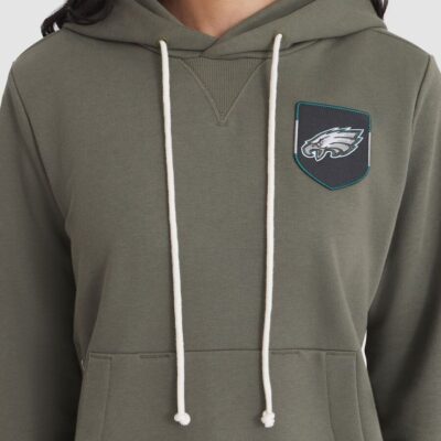 Philadelphia Eagles Women's 2025 Salute to Service Sideline Standard Issue Dri-FIT Hoodie - Olive - Image 4
