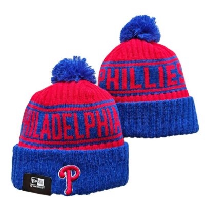 Philadelphia Phillies Cuffed Knit Hat with Pom