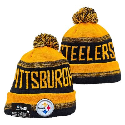 Pittsburgh Steelers Cuffed Knit Hat with Pom