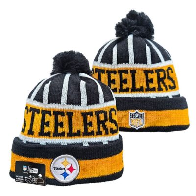 Pittsburgh Steelers Cuffed Knit Hat with Pom